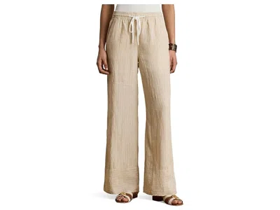 Ralph Lauren Striped Linen Wide-leg Pants