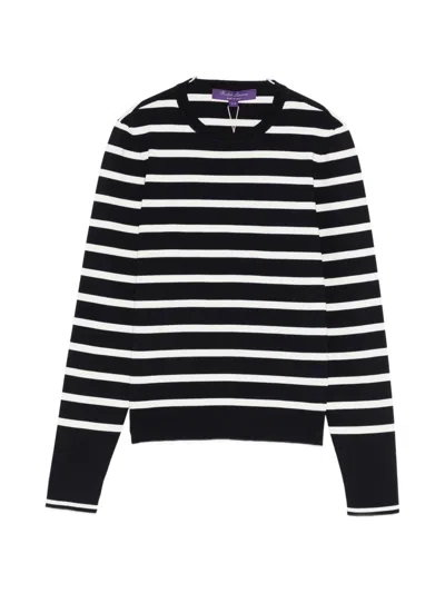 Ralph Lauren Striped Long-sleeve T-shirt In Blue