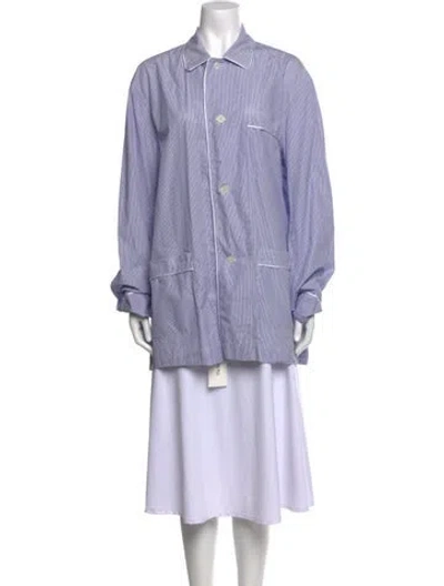 Pre-owned Ralph Lauren Striped Long Sleeve Tunic In Purple