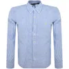 Ralph Lauren Striped Long Sleeved Shirt Blue In Blue