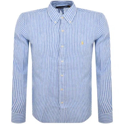 Ralph Lauren Striped Long Sleeved Shirt Blue