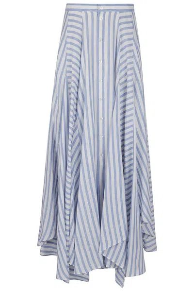 Ralph Lauren Striped Maxi Skirt In Multi