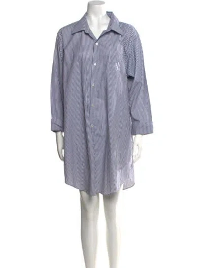 Pre-owned Ralph Lauren Striped Mini Dress In Blue/white