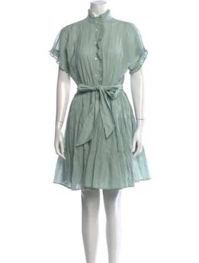 Pre-owned Ralph Lauren Striped Mini Dress In Green