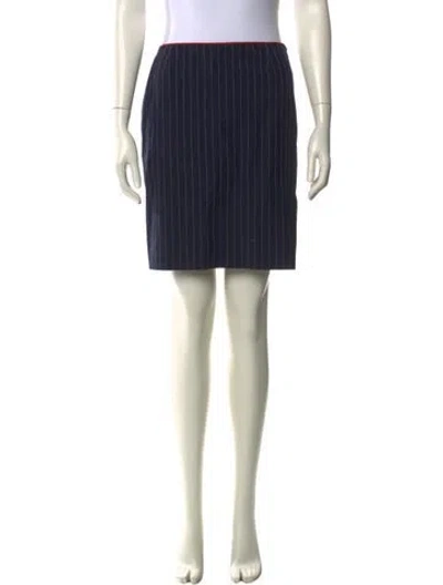 Pre-owned Ralph Lauren Striped Mini Skirt In Green