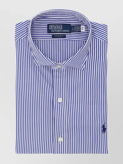 Ralph Lauren Striped Pattern Cotton Shirt In Blue