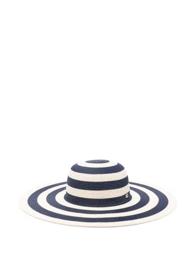Ralph Lauren Striped-pattern Sun Hat In Blue