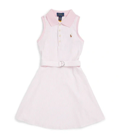 Ralph Lauren Kids' Striped Polo Dress (2-7 Years) In Pink
