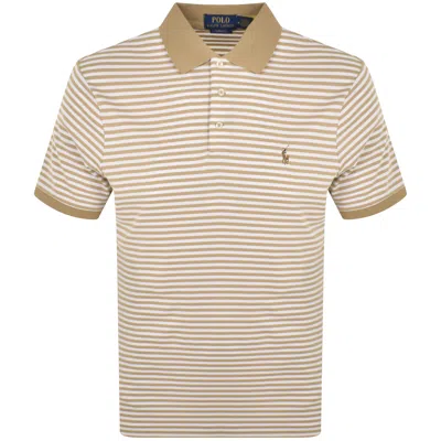 Ralph Lauren Striped Polo T Shirt Beige