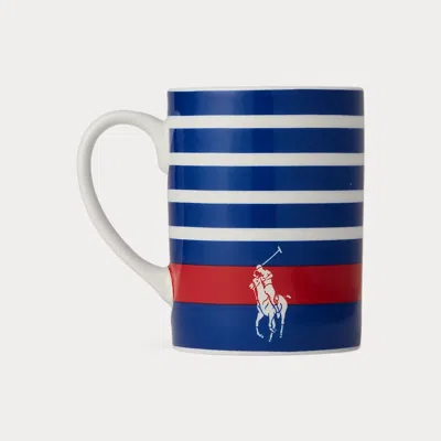 Polo Ralph Lauren Striped Pony Mug In Heritage Royal