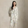 Ralph Lauren Striped Poplin Long-sleeve Pajama Set In Multi