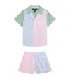 Ralph Lauren Striped Pyjama Set In Pink