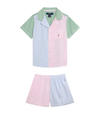 Ralph Lauren Kids' Striped Pyjama Set In Pink