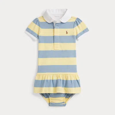 Ralph Lauren Babies'  Striped Rugby Dress & Bloomer In Multi