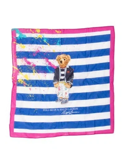 Pre-owned Ralph Lauren Striped Scarf In Pink
