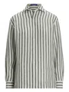 Ralph Lauren Capri Relaxed Fit Striped Linen Shirt In Multi