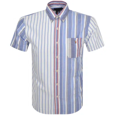 Ralph Lauren Striped Short Sleeve Shirt White In Multi