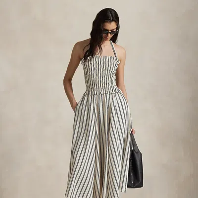 Ralph Lauren Striped Silk-blend Dress