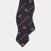Ralph Lauren Striped Silk Club Bow Tie In Blue
