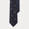 Ralph Lauren Striped Silk Repp Club Tie In Blue