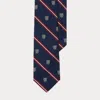Polo Ralph Lauren Striped Silk Repp Club Tie In Navy