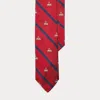 Ralph Lauren Striped Silk Repp Narrow Club Tie In Red