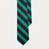 Polo Ralph Lauren Striped Silk Repp Narrow Tie In Navy/green
