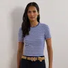 Ralph Lauren Striped Stretch Cotton Crewneck Tee