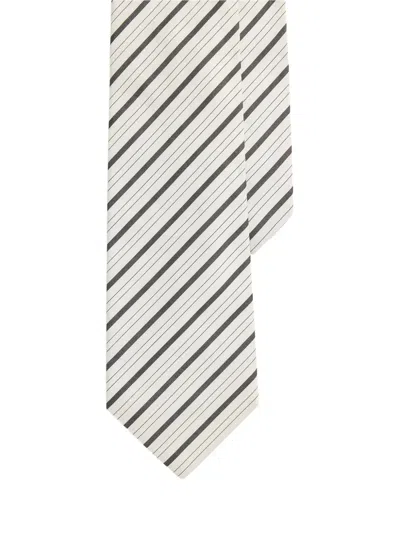 Ralph Lauren Striped Tie In White