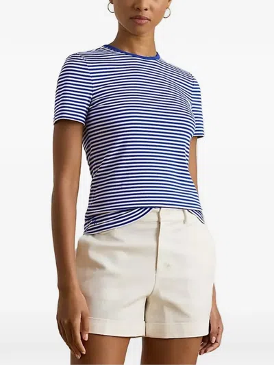 Ralph Lauren Striped T-shirt In Blue