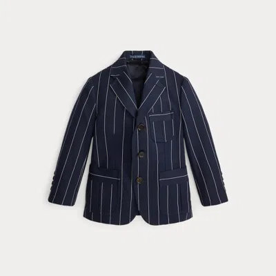 Ralph Lauren Kids' Striped Twill Sport Coat In Navy In Blue