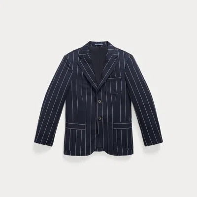 Ralph Lauren Kids' Striped Twill Sport Coat In Navy/cream In Blue