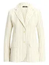 Ralph Lauren Striped Two-button Jacket In Neutral