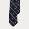 Ralph Lauren Striped Wool-silk Club Tie In Blue