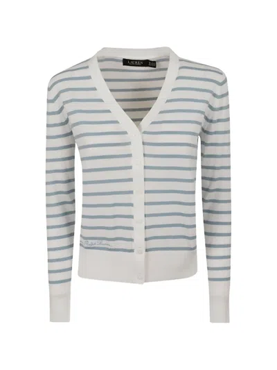 Ralph Lauren Striped-pattern V-neck Cardigan In Multi