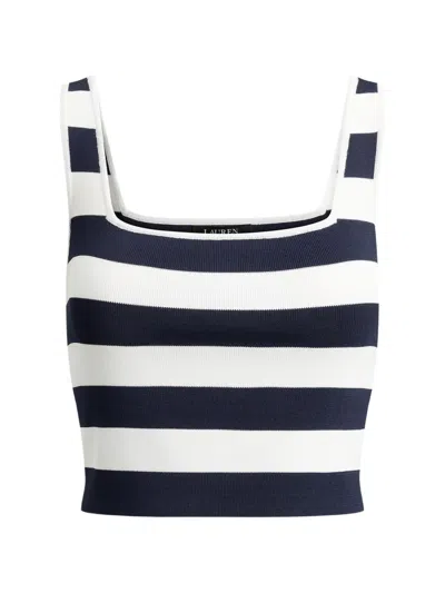 Ralph Lauren Stripped Cropped Vest In Multi