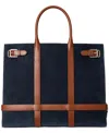 Ralph Lauren Suede & Leather Extra Large Devyn Tote Bag