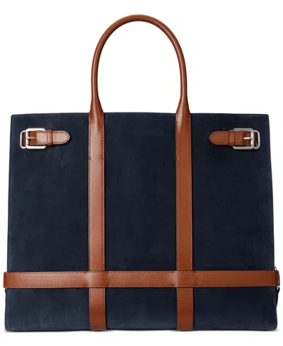 Ralph Lauren Suede & Leather Extra Large Devyn Tote Bag