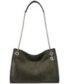 Ralph Lauren Suede & Leather Small Bradley Tote Bag In Green