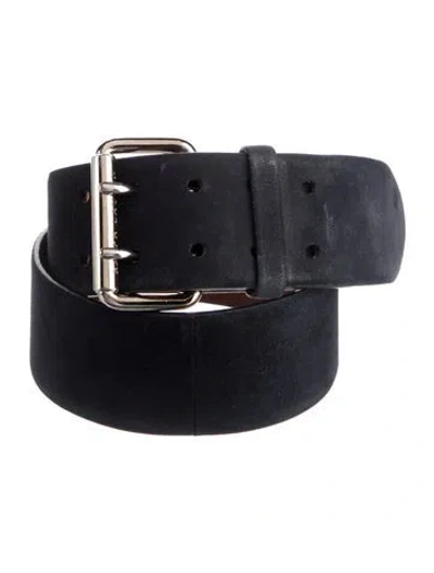 Pre-owned Ralph Lauren Suede Belt In Blue