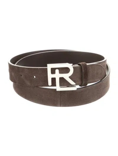Pre-owned Ralph Lauren Suede Belt Kit In Brown
