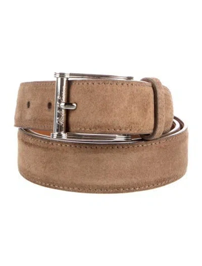 Pre-owned Ralph Lauren Suede Belt In Neutrals