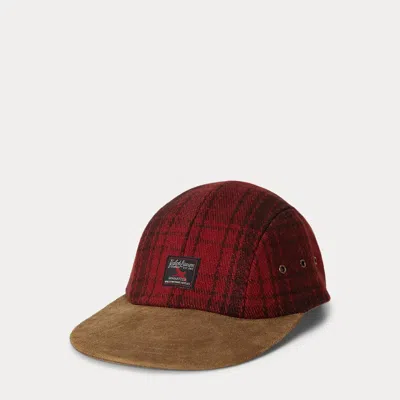 Ralph Lauren Suede-bill Plaid Ball Cap In Multi