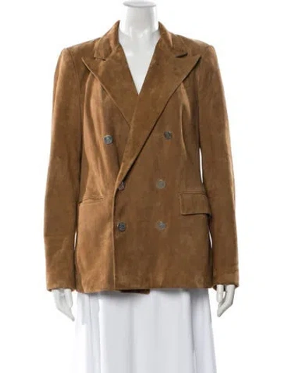 Pre-owned Ralph Lauren Suede Blazer In Brown
