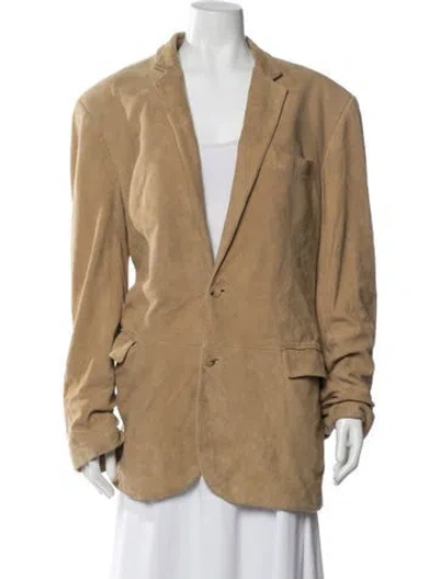 Pre-owned Ralph Lauren Suede Blazer In Neutral