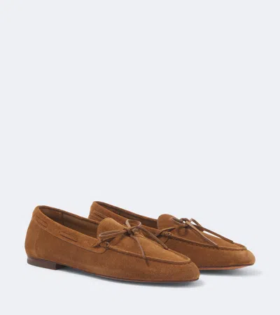 Ralph Lauren Suede Boat Shoes In Brown