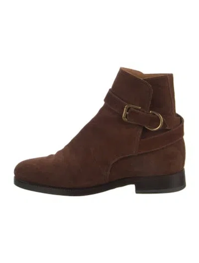 Pre-owned Ralph Lauren Suede Boots In Brown