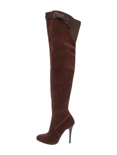 Pre-owned Ralph Lauren Suede Boots In Brown