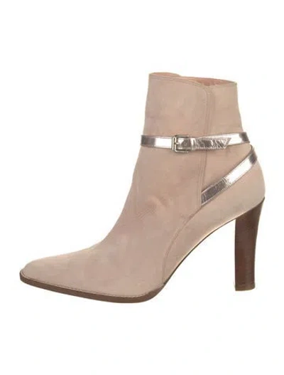 Pre-owned Ralph Lauren Suede Boots In Neutral