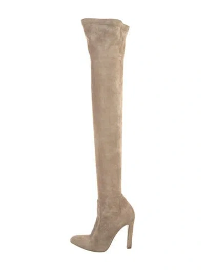 Pre-owned Ralph Lauren Suede Boots In Neutrals